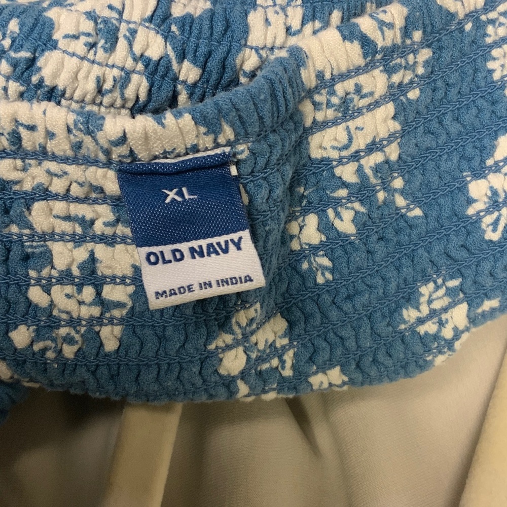 Old Navy Blue Floral Midi Dress. Size XL - Picture 6 of 6